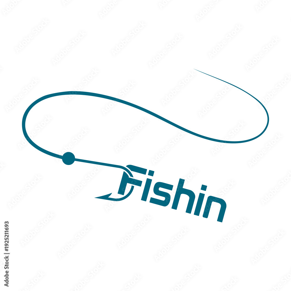 Fototapeta premium Fishing logo icon isolated on white background