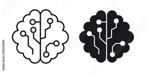 Intelligence icon in a simple, black and white style.