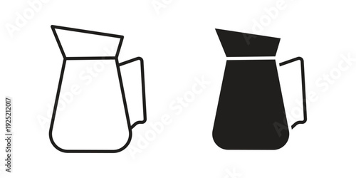 Jug icon in a simple, black and white style.