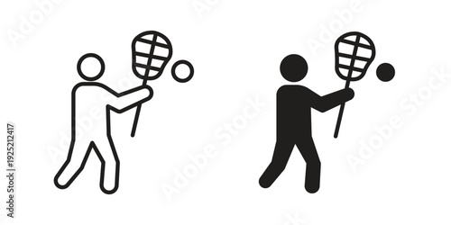 Lacrosse icon in a simple, black and white style.