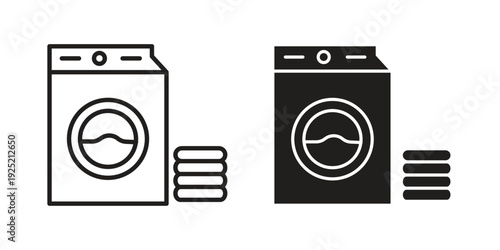Laundry icon in a simple, black and white style.