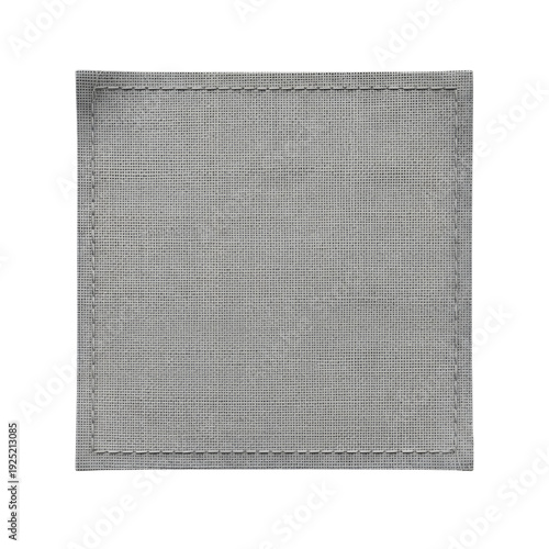 Gray textured fabric isolated on transparent background