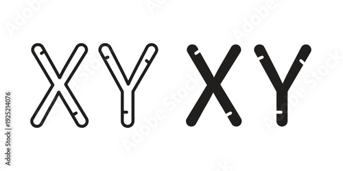 Masculine Chromosomes icon in a simple, black and white style.