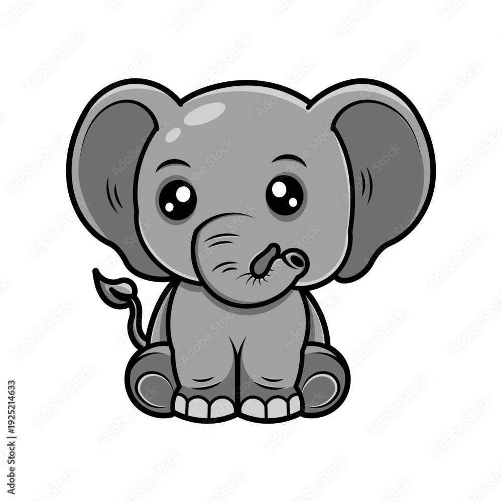 Obraz premium cute elephant illustration