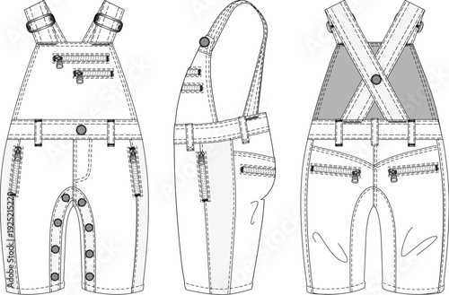 boys Dungarees vector
