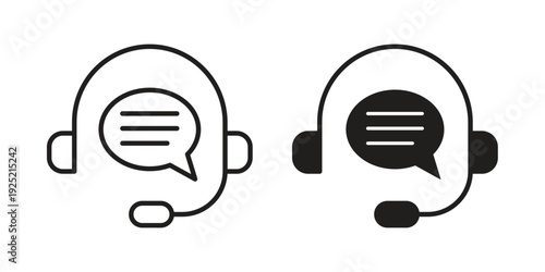 Online support icon in a simple, black and white style.