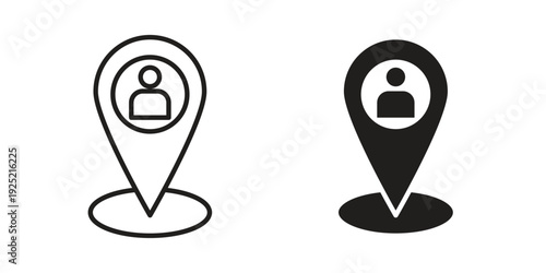Placement icon in a simple, black and white style.