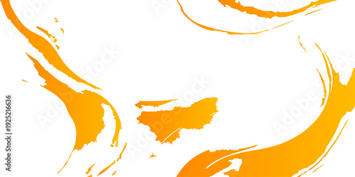 Vector Abstract artwork features fluid strokes of orange, evoking dynamic energy and a sense of creative freedom and motion.