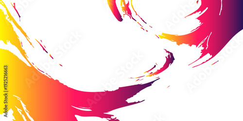 Vector Dynamic Abstract of Colorful Brushstrokes, showcasing a vibrant array of hues and a fluid, expressive artistic design.