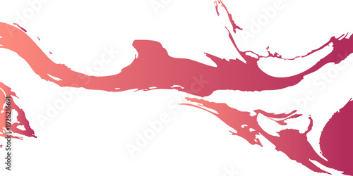 Vector Fluid Strokes Of Crimson And Rose, Expressing Graceful Movement, Evoke Artistic Expression And Dynamic Abstraction.