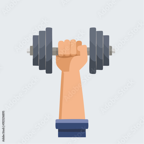 Main levant un haltère – illustration fitness et musculation