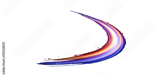 Abstract colorful blue and yellow paint illustration featuring a 3d wave pattern with winding curves and motion lines on a creative vector backdrop for business banner design