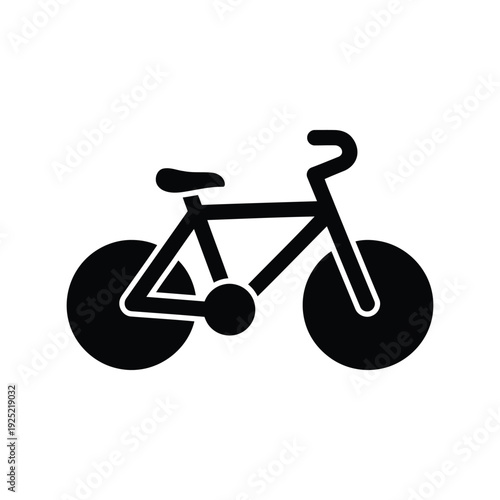 Black and white bicycle vector icon Vector