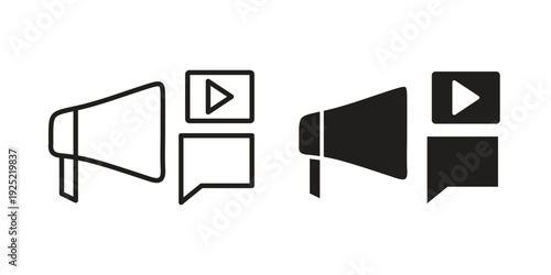 Social campaign icon in a simple, black and white style.