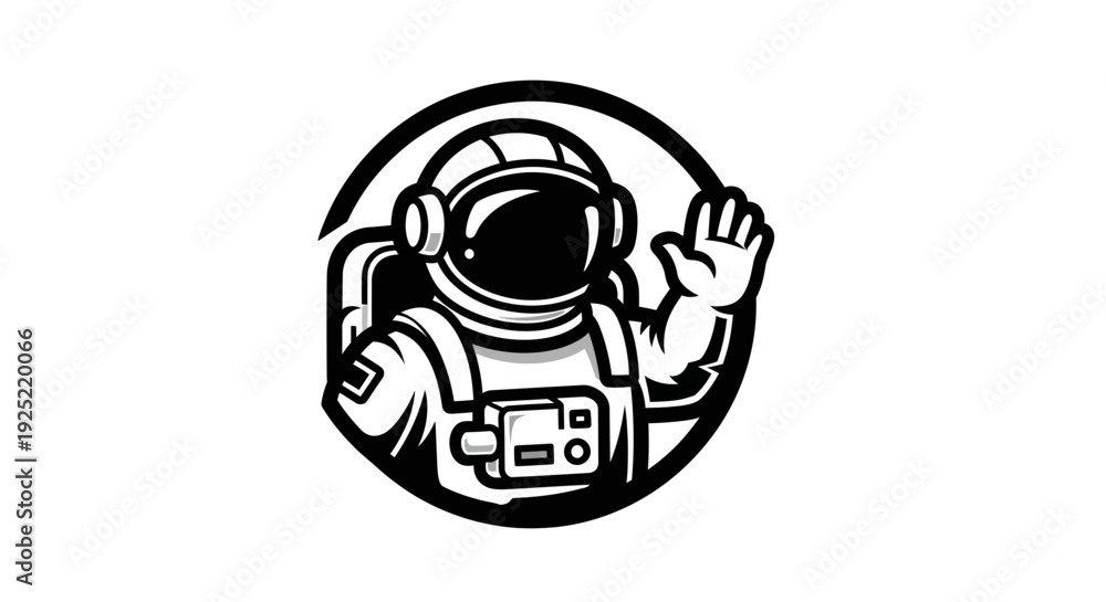 Fototapeta premium Astronaut in Space Suit Embracing Universe.