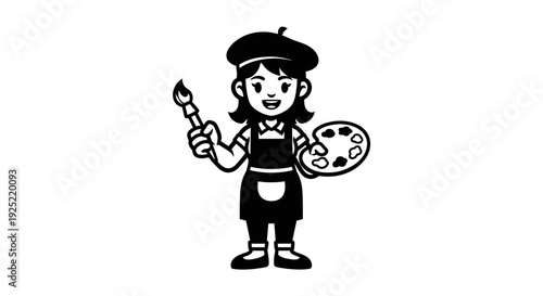 Cartoon Artist Teaches Painting Techniques.