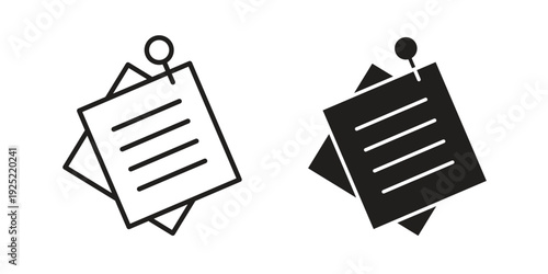 Sticky notes icon in a simple, black and white style.