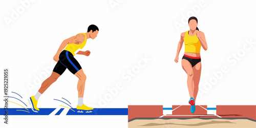 Male speed skater in dynamic action, pushing off on the ice track during a fast-paced winter sports competition, showcasing power and agility.