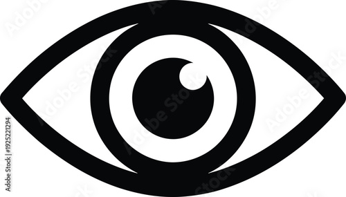 Stunning eye icon for vision and insight concepts
