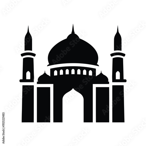 Islamic mosque architecture vector icon Vector