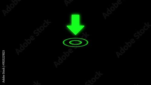 Green   Arrow Location Map Radio Marker Icon Animation – GPS Navigation Pin Pointer Symbol