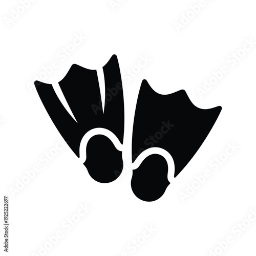 Scuba diving flippers icon vector illustration Vector