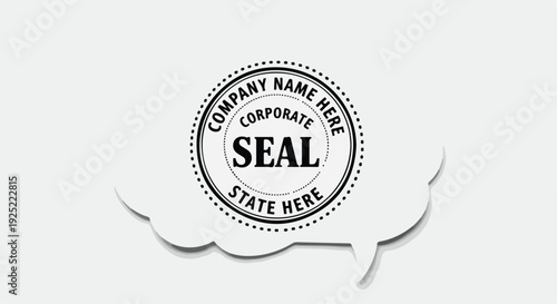 Black and White Corporate Company Seal Vector
