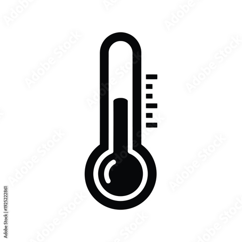 Thermometer vector icon, temperature symbol, weather icon design Vector