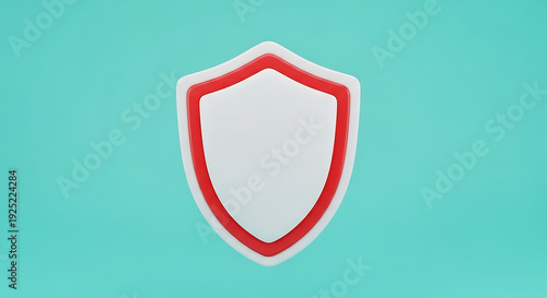 Free Download White shield with a bold red border, representing protection and security. - GFXLoad