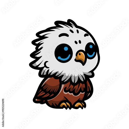 an illustration of a cute eagle