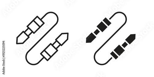 Audio Cable icon in a simple line art style. EPS10