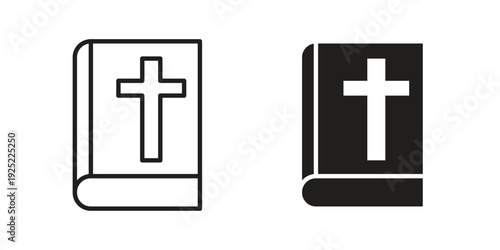 Bible icon in a simple line art style. EPS10