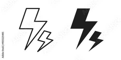 Bolt icon in a simple line art style. EPS10