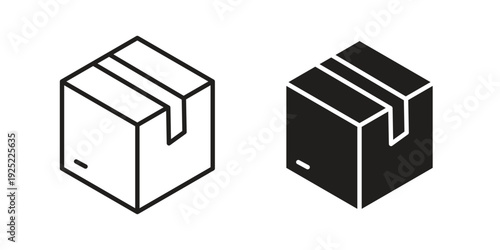 Boxes icon in a simple line art style. EPS10