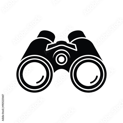 Black binoculars vector icon Vector