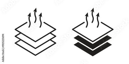 Breathable icon in a simple line art style. EPS10