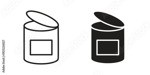 Canned food icon in a simple line art style. EPS10