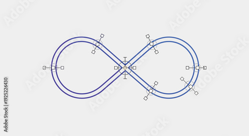 Infinity symbol with numbers on it.