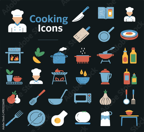 A set of cooking icon