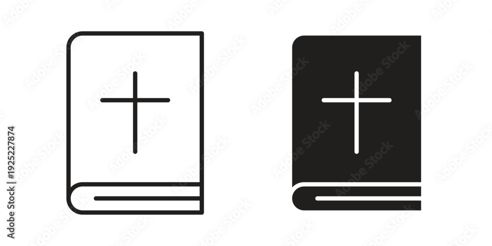 Obraz premium Bible icon outline vector set. icon vector isolated on white background. EPS 10