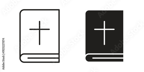 Bible icon outline vector set. icon vector isolated on white background. EPS 10