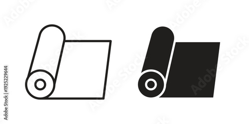 Construction film roll icon in a simple line art style. EPS10