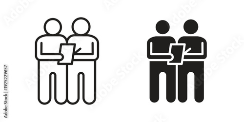 Consulting icon in a simple line art style. EPS10