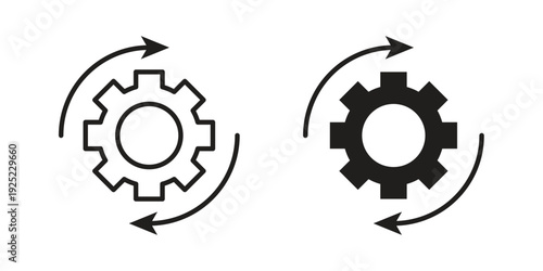 Continuous changes icon in a simple line art style. EPS10