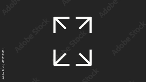 Fullscreen icon with arrows on a dark background