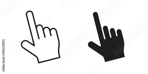 Cursor hand icon in a simple line art style. EPS10