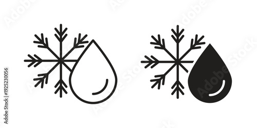 Defrost icon in a simple line art style. EPS10