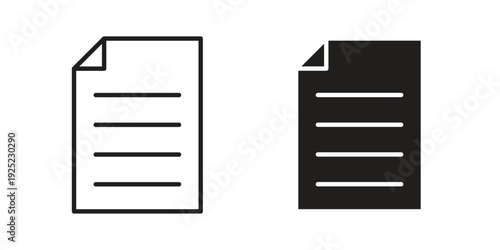 Document icon in a simple line art style. EPS10