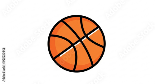 Orange Basketball Isolated on White Background