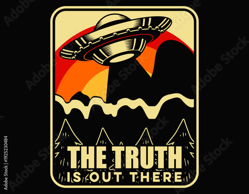 The Truth Is Out There Alien - printable editable vector art file.